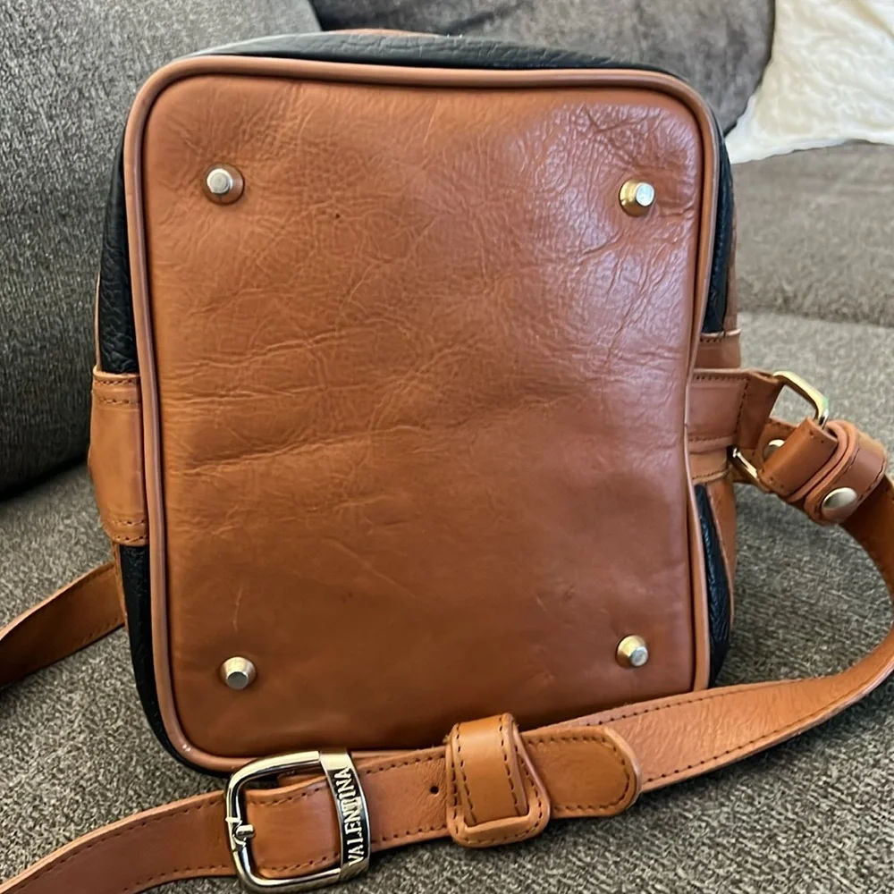 Valentina Sling Backpack Italian Leather Convertible Bucket Bag Purse